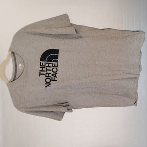 The north face grey tee mens LG 90% cotton/poly